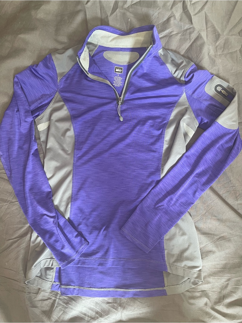 REI Women's Long Sleeve Top in Purple and Gray